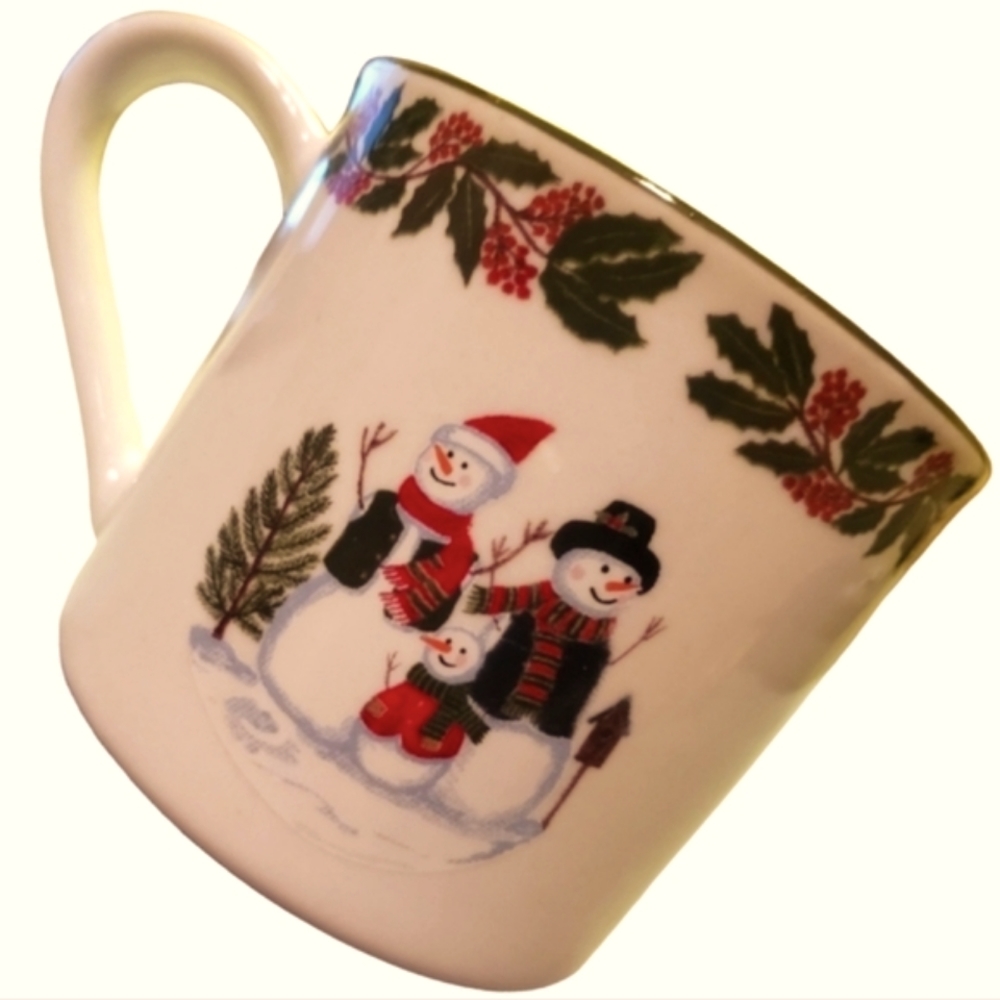 1 Vintage Gei 6 Oz Cup Pattern #GCI1 Snowman Family